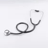 Stetoscopio a doppia testa medico con imballaggio interno in schiuma e manuale, dimensioni 18,6 x 10,8 cm